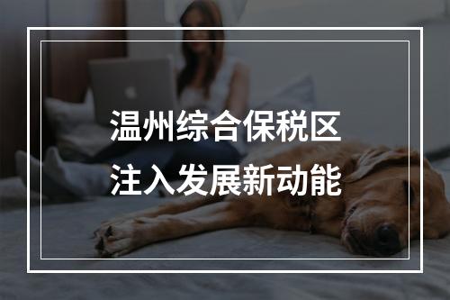 温州综合保税区注入发展新动能