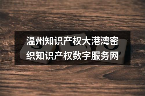 温州知识产权大港湾密织知识产权数字服务网
