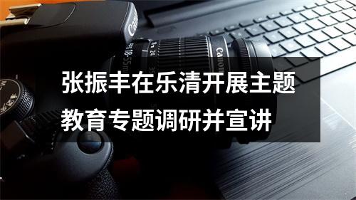 张振丰在乐清开展主题教育专题调研并宣讲