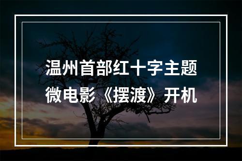 温州首部红十字主题微电影《摆渡》开机