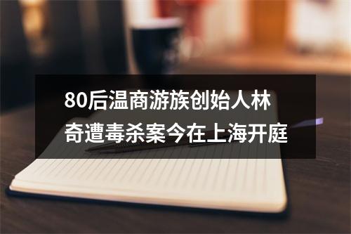 80后温商游族创始人林奇遭毒杀案今在上海开庭