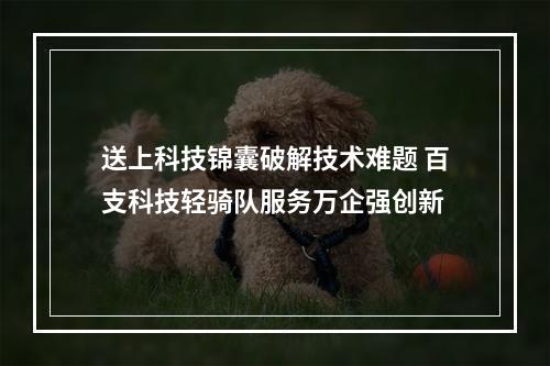 送上科技锦囊破解技术难题 百支科技轻骑队服务万企强创新