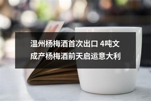 温州杨梅酒首次出口 4吨文成产杨梅酒前天启运意大利