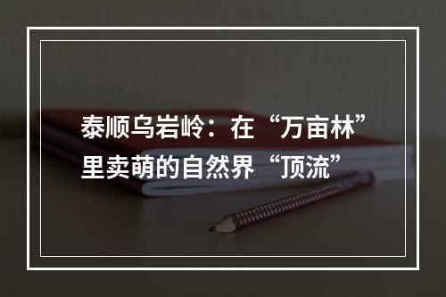 泰顺乌岩岭：在“万亩林”里卖萌的自然界“顶流”