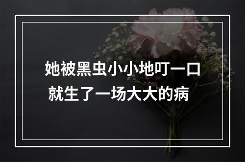 她被黑虫小小地叮一口 就生了一场大大的病