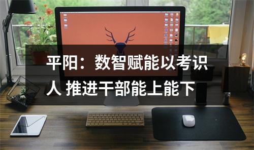 平阳：数智赋能以考识人 推进干部能上能下