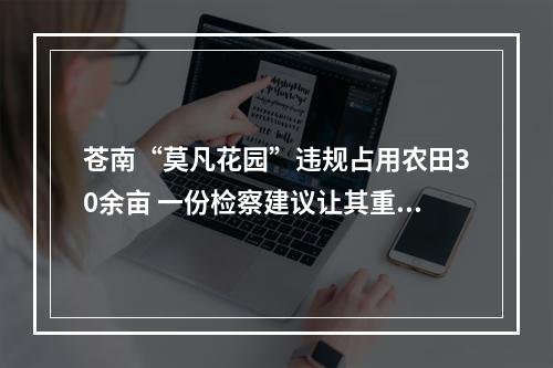 苍南“莫凡花园”违规占用农田30余亩 一份检察建议让其重返“美丽田园”