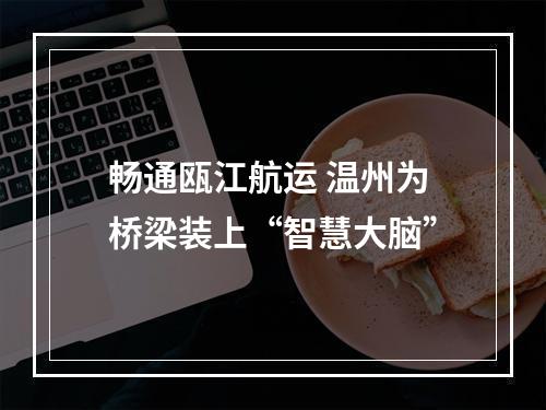 畅通瓯江航运 温州为桥梁装上“智慧大脑”
