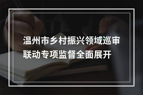 温州市乡村振兴领域巡审联动专项监督全面展开