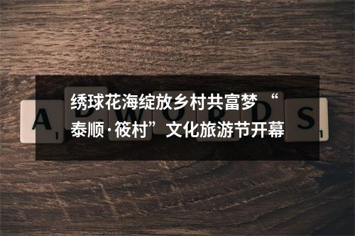 绣球花海绽放乡村共富梦 “泰顺·筱村”文化旅游节开幕