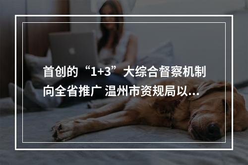 首创的“1+3”大综合督察机制向全省推广 温州市资规局以“三铁”行动保护资源护航亚运
