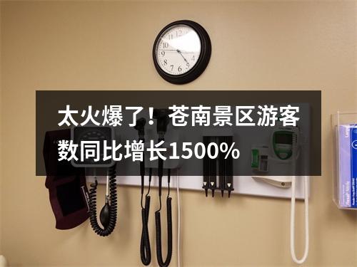 太火爆了！苍南景区游客数同比增长1500%