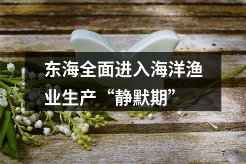 东海全面进入海洋渔业生产“静默期”