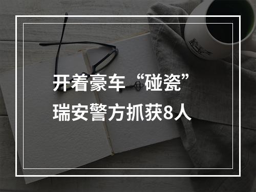 开着豪车“碰瓷” 瑞安警方抓获8人