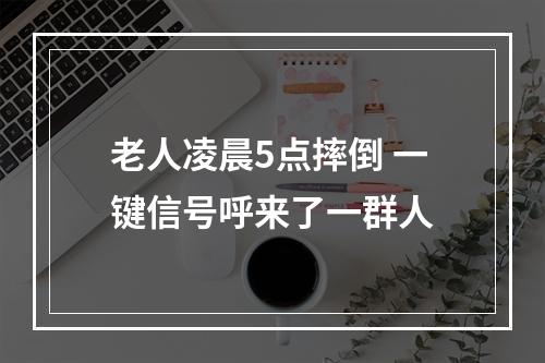 老人凌晨5点摔倒 一键信号呼来了一群人