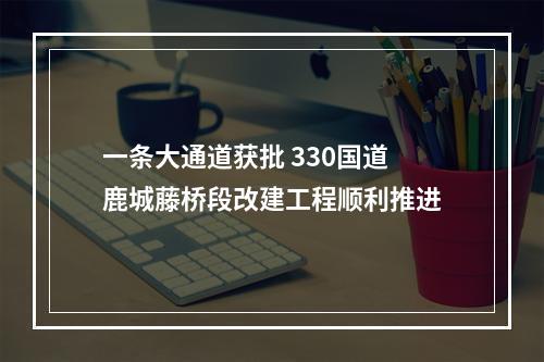 一条大通道获批 330国道鹿城藤桥段改建工程顺利推进