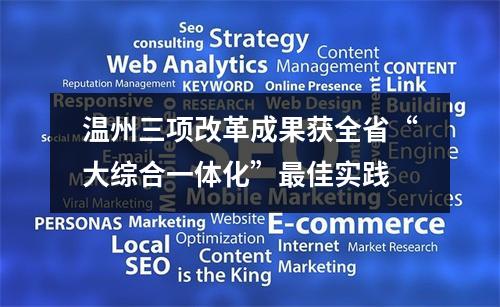 温州三项改革成果获全省“大综合一体化”最佳实践