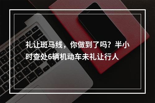 礼让斑马线，你做到了吗？半小时查处6辆机动车未礼让行人
