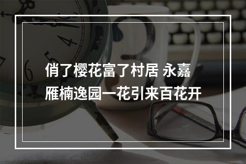 俏了樱花富了村居 永嘉雁楠逸园一花引来百花开