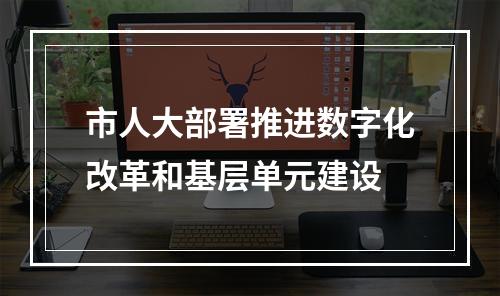 市人大部署推进数字化改革和基层单元建设