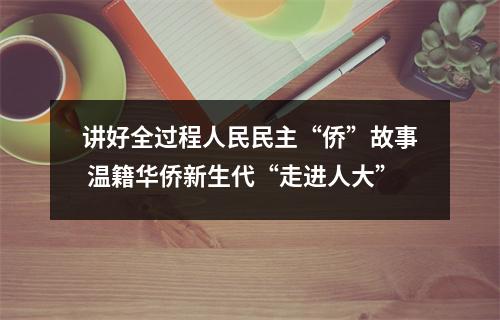 讲好全过程人民民主“侨”故事 温籍华侨新生代“走进人大”