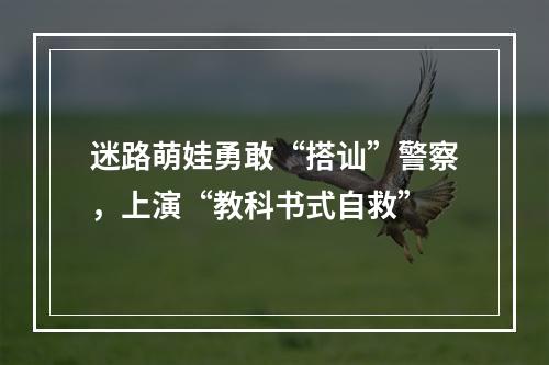 迷路萌娃勇敢“搭讪”警察，上演“教科书式自救”