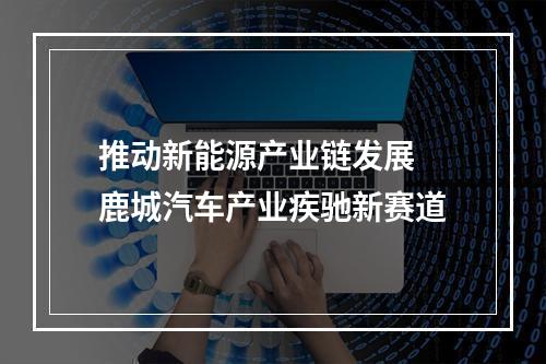 推动新能源产业链发展 鹿城汽车产业疾驰新赛道