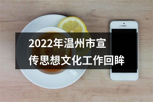 2022年温州市宣传思想文化工作回眸