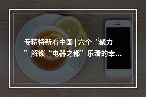 专精特新看中国 | 六个“聚力”解锁“电器之都”乐清的幸福密码