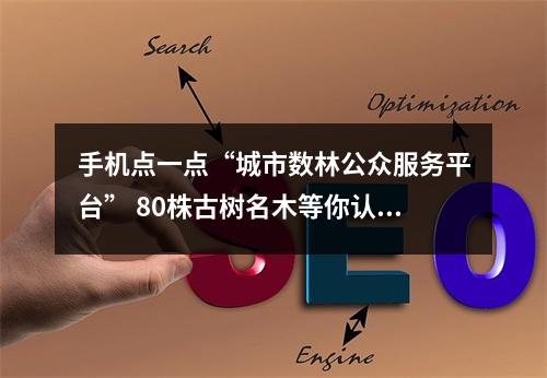 手机点一点“城市数林公众服务平台” 80株古树名木等你认养
