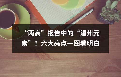 “两高”报告中的“温州元素”！六大亮点一图看明白