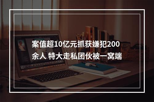 案值超10亿元抓获嫌犯200余人 特大走私团伙被一窝端