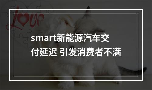 smart新能源汽车交付延迟 引发消费者不满