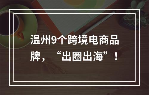 温州9个跨境电商品牌，“出圈出海”！