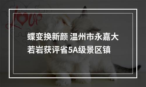 蝶变换新颜 温州市永嘉大若岩获评省5A级景区镇