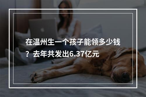 在温州生一个孩子能领多少钱？去年共发出6.37亿元