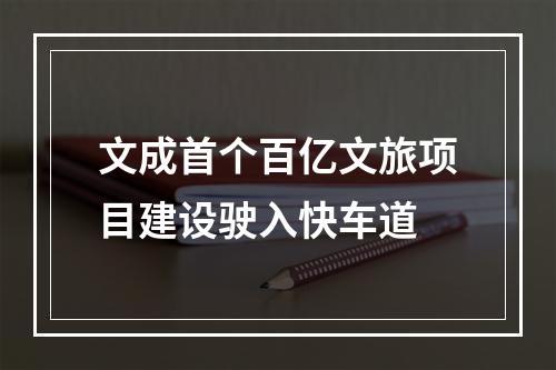文成首个百亿文旅项目建设驶入快车道