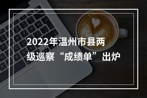 2022年温州市县两级巡察“成绩单”出炉
