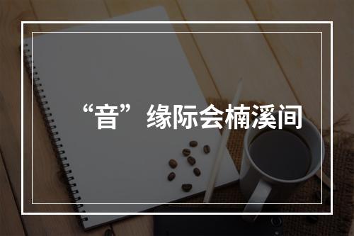 “音”缘际会楠溪间