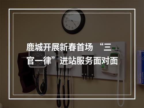 鹿城开展新春首场 “三官一律”进站服务面对面