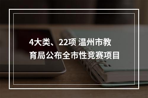 4大类、22项 温州市教育局公布全市性竞赛项目