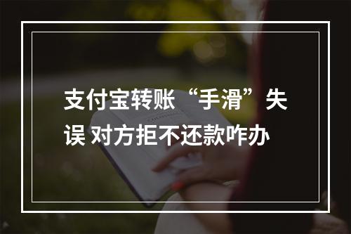 支付宝转账“手滑”失误 对方拒不还款咋办