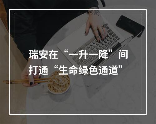 瑞安在“一升一降”间打通“生命绿色通道”