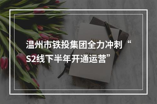 温州市铁投集团全力冲刺“S2线下半年开通运营”