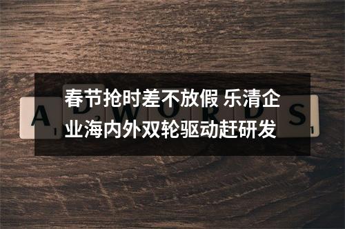 春节抢时差不放假 乐清企业海内外双轮驱动赶研发