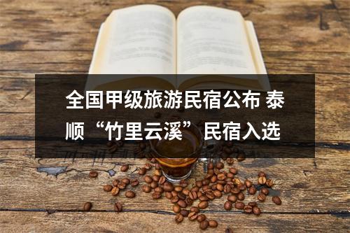 全国甲级旅游民宿公布 泰顺“竹里云溪”民宿入选