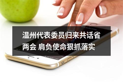 温州代表委员归来共话省两会 肩负使命狠抓落实