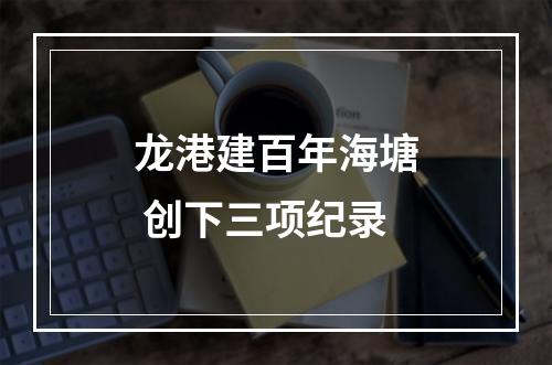 龙港建百年海塘 创下三项纪录