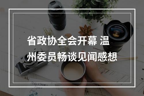 省政协全会开幕 温州委员畅谈见闻感想