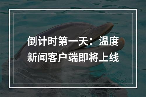 倒计时第一天：温度新闻客户端即将上线